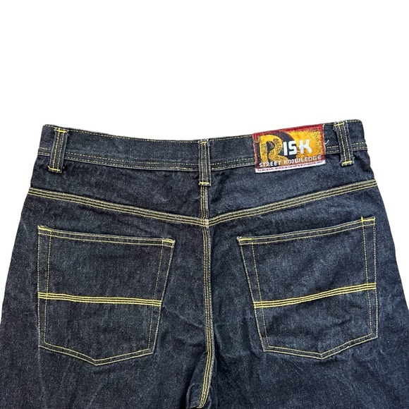 Vintage Y2K - Risk Jeans Co. - Dark Wash Baggy Hip Hop Skater Jeans - 36 x 30 - Picture 3 of 7